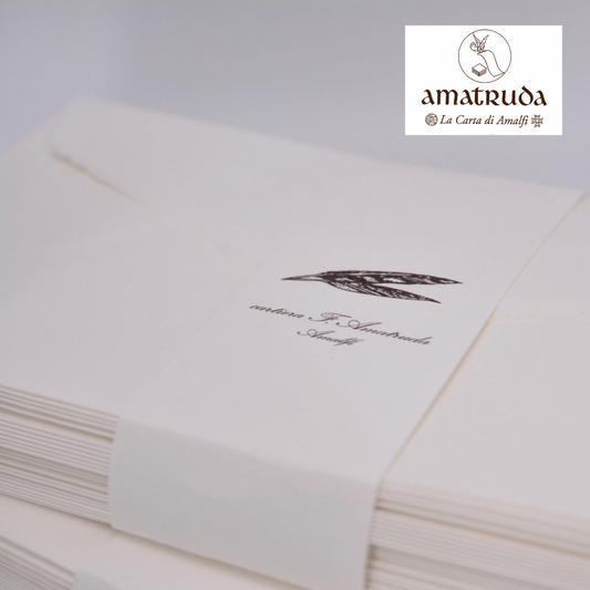 Amatruda Busta 11x22 cm in carta Amalfi - Avorio