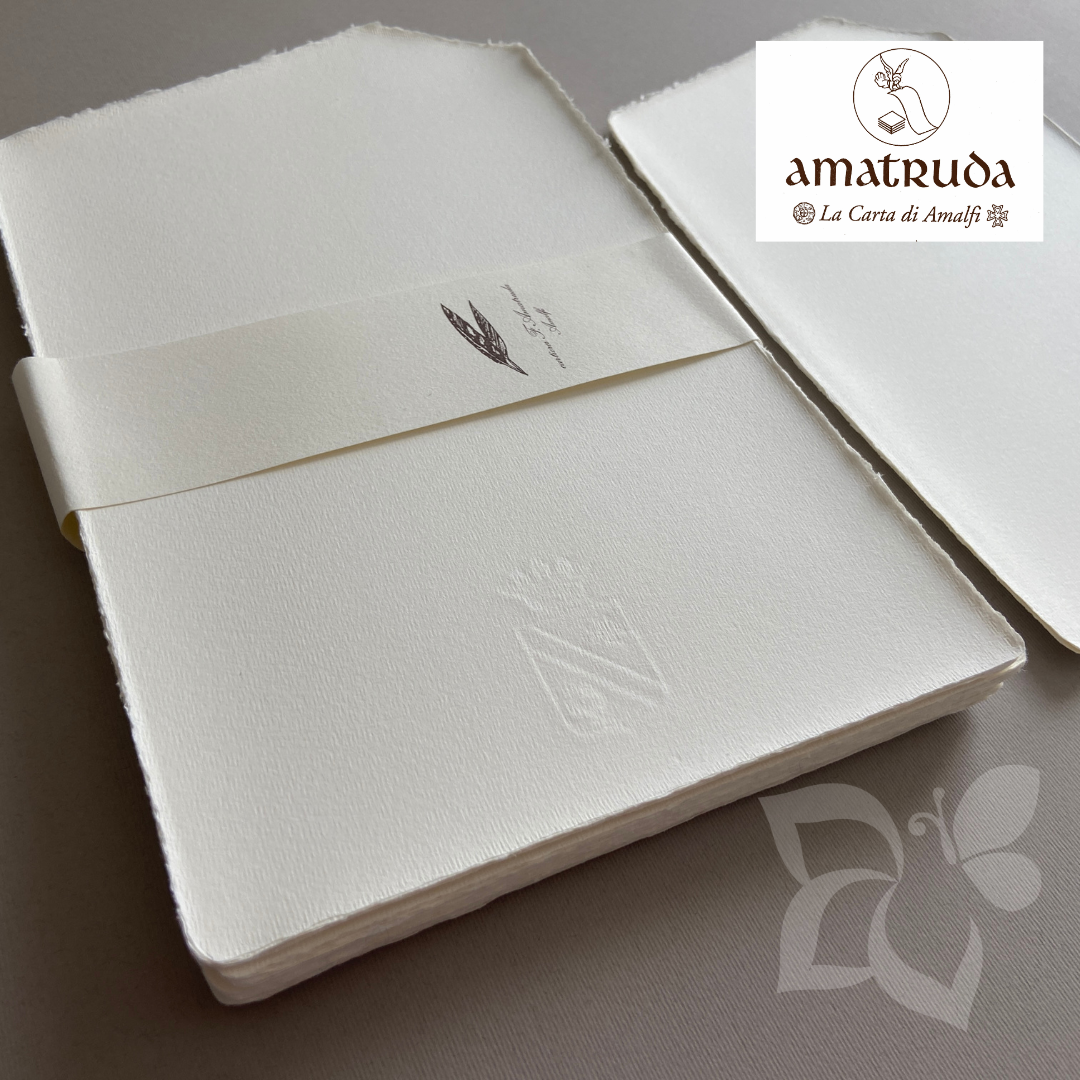Amatruda Partecipazione Linea LR in carta Amalfi - Avorio