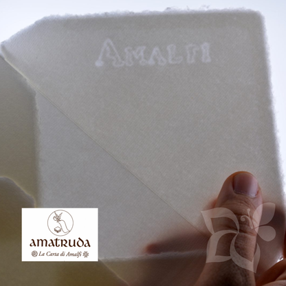 Amatruda Busta 12x18 cm in carta Amalfi - Avorio