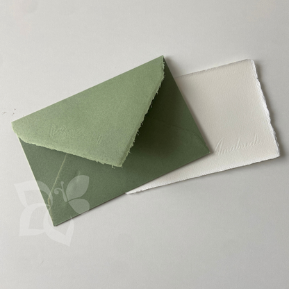 Amatruda Busta 12x18 cm in carta Amalfi - Verde