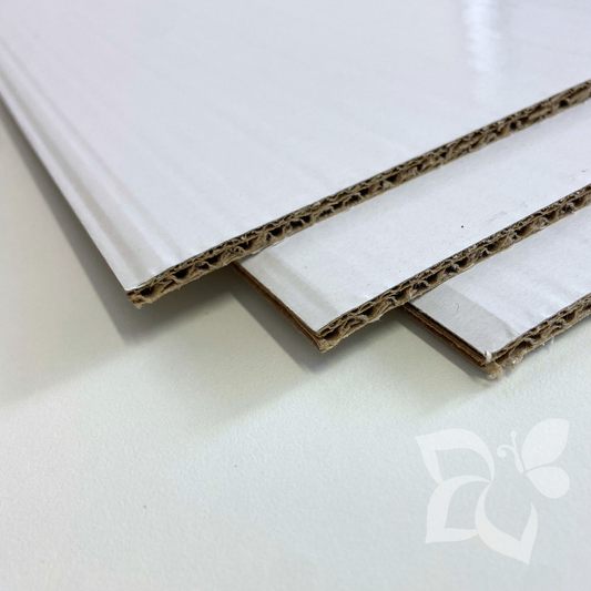 Cartone microonda 4,3 mm Bianco-Bianco