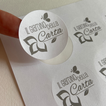 Etichette circolari diametro 40 mm in Carta Bianca - Adesivo Permanente
