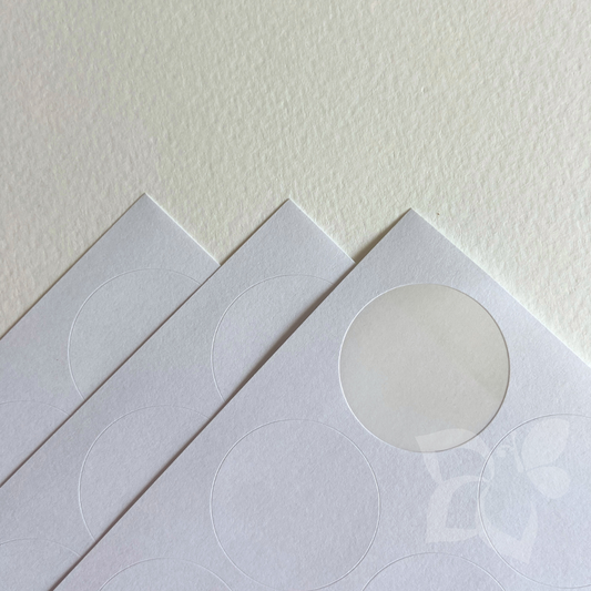 Etichette circolari diametro 26 mm in Carta Bianca - Adesivo Permanente